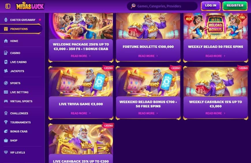 Midas Luck Casino Promo