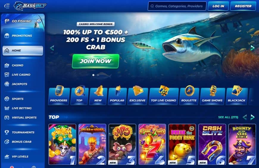 Bassbet Casino Homepage