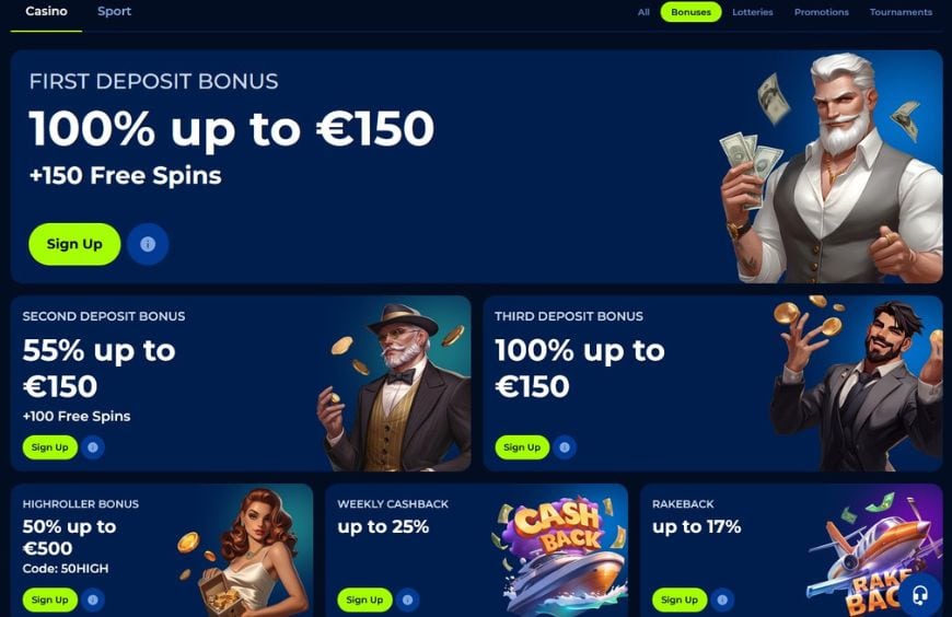 Billionaire Spin Casino Bonuses