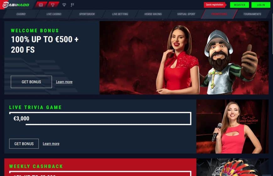 Casinado Casino Promotions