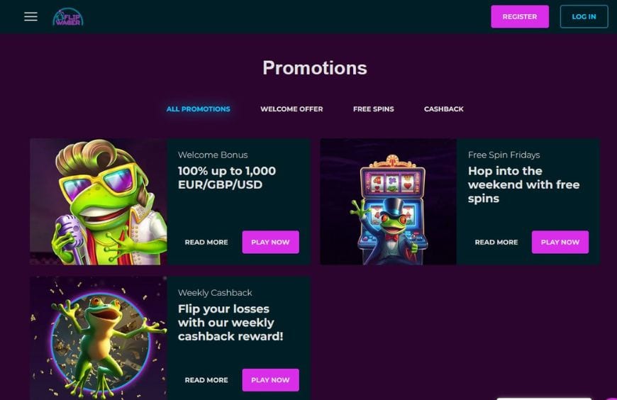 Flipwager Casino Promotions