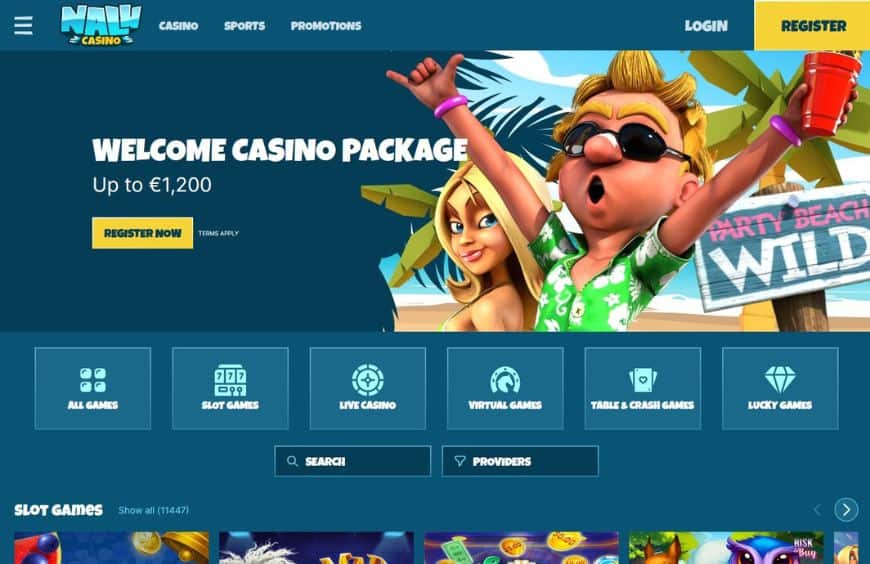 Nalu Casino Homepage