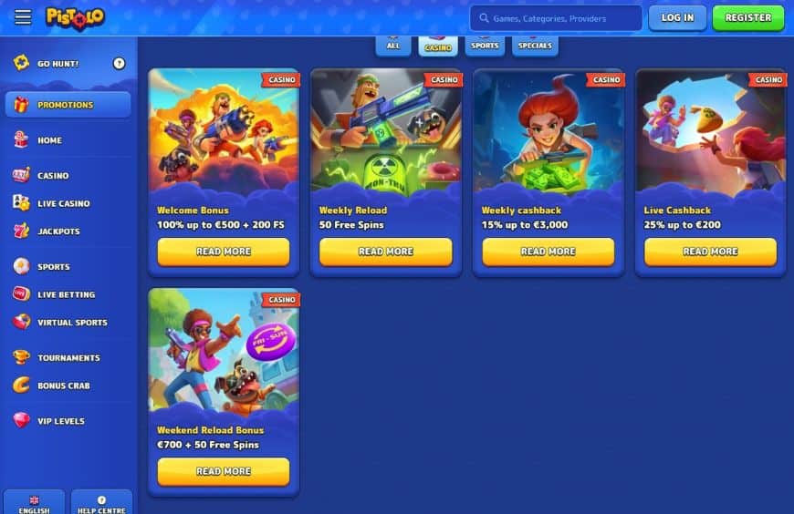 Pistolo Casino Promotions
