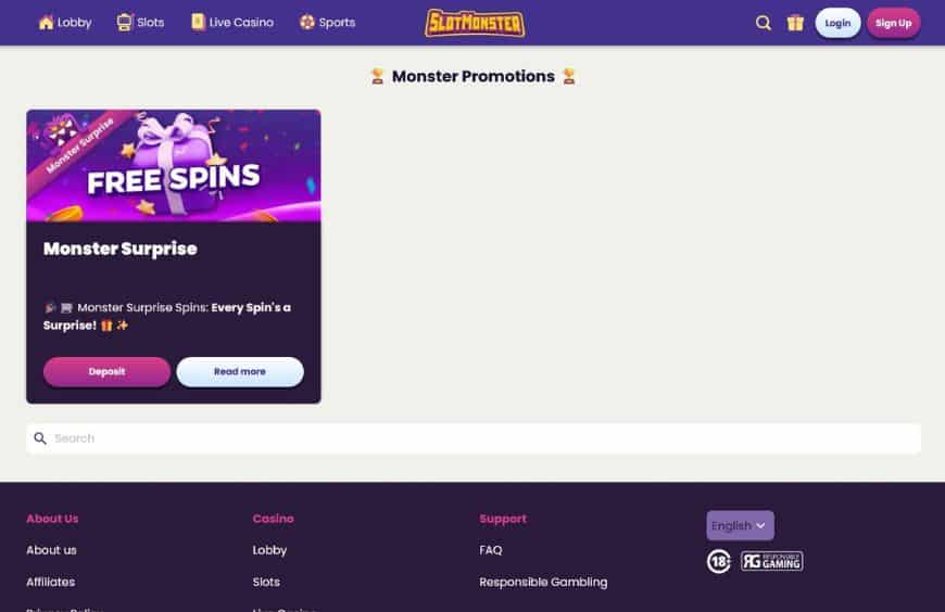 Slotmonster Casino Promotions