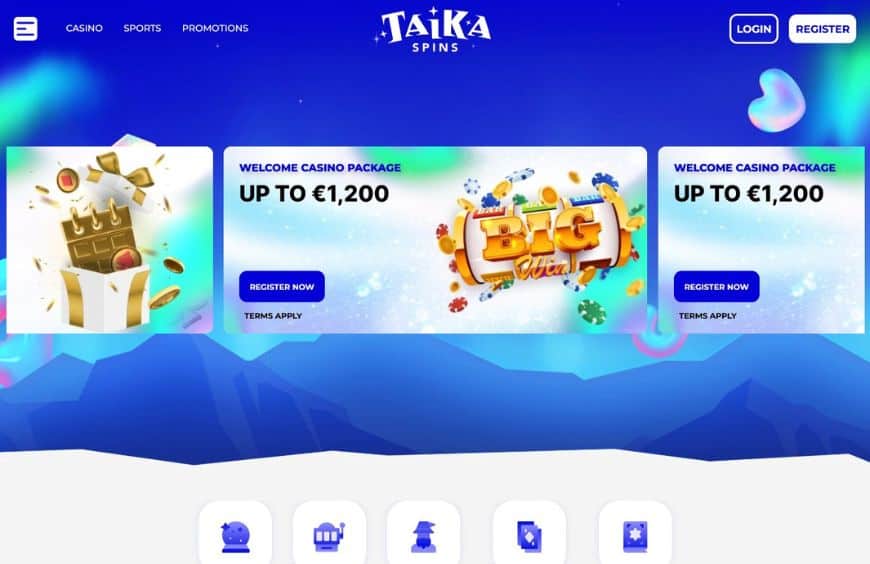 Taikaspins Casino Homepage