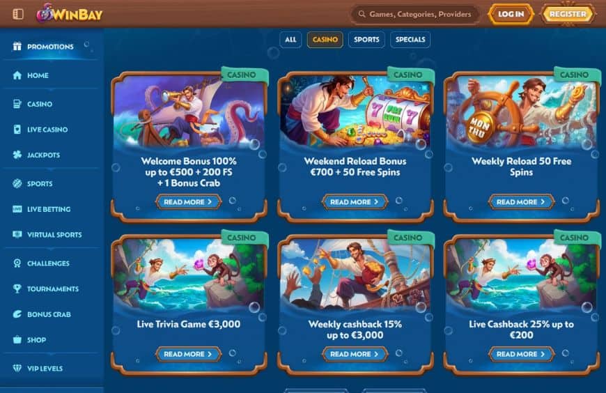 WinBay Casino Promotions