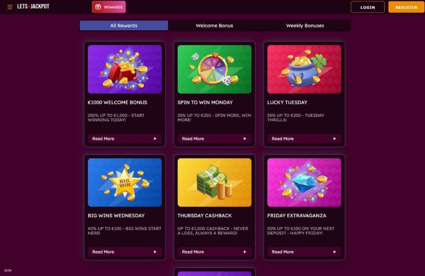 LetsJackpot Casino Promotions
