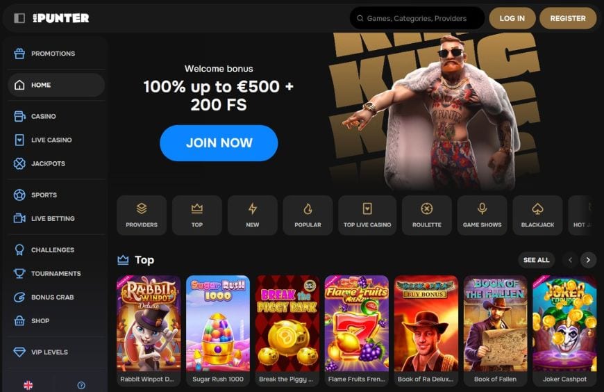MrPunter Casino Homepage