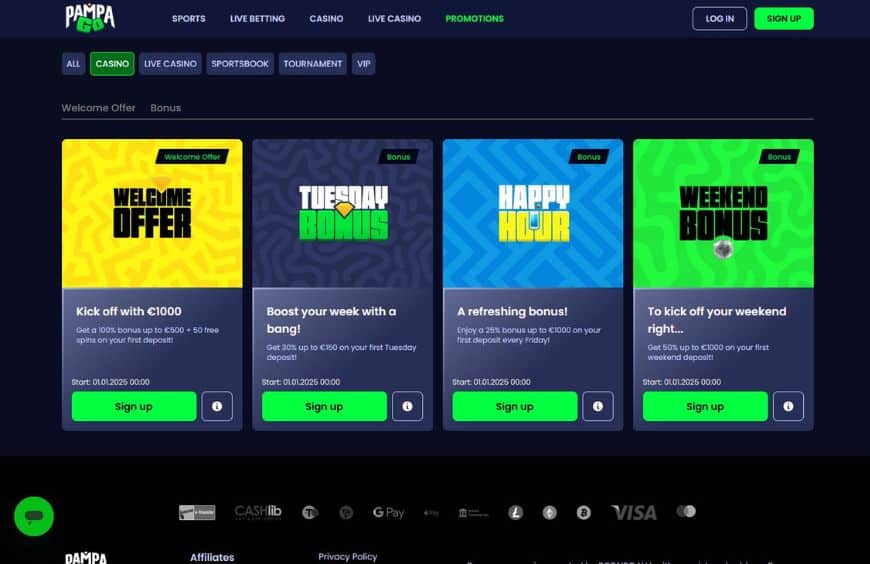 Pampago Casino Promotions
